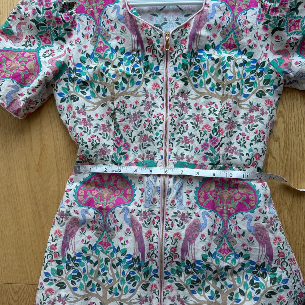 Sandro Paris Arya Floral Dress Linen blend - 36 - Picture 14 of 17